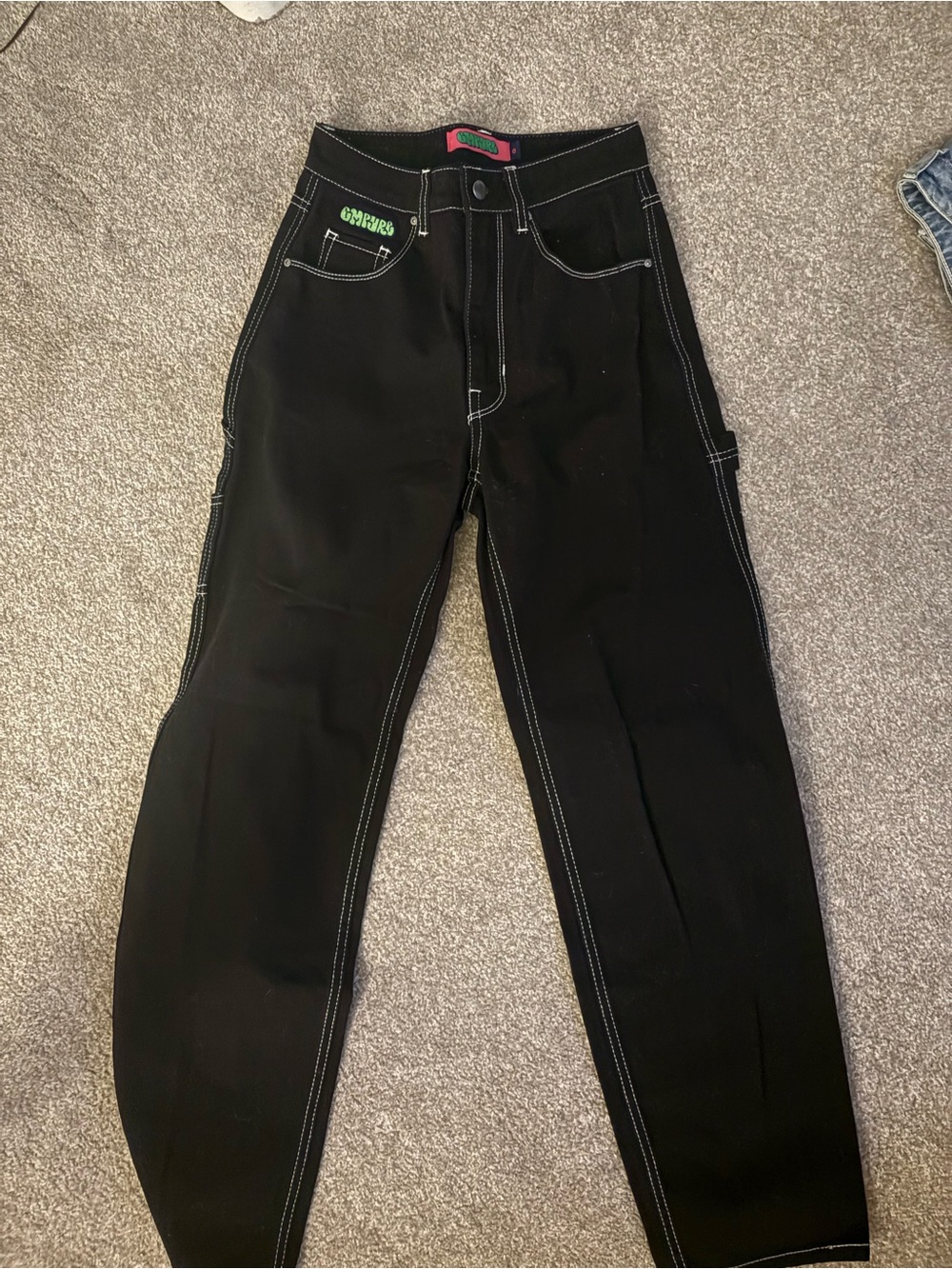 Empyre Black Contrast-Stitch Jeans